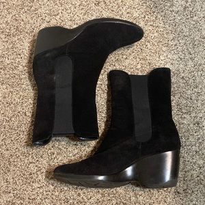 Anne Klein Suede Black Boots